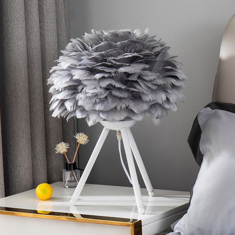 FeatherGlow | Elegant Soft Feather Table Lamp for Bedroom and Desk 12