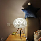 FeatherGlow | Elegant Soft Feather Table Lamp for Bedroom and Desk 3