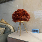 FeatherGlow | Elegant Soft Feather Table Lamp for Bedroom and Desk 8