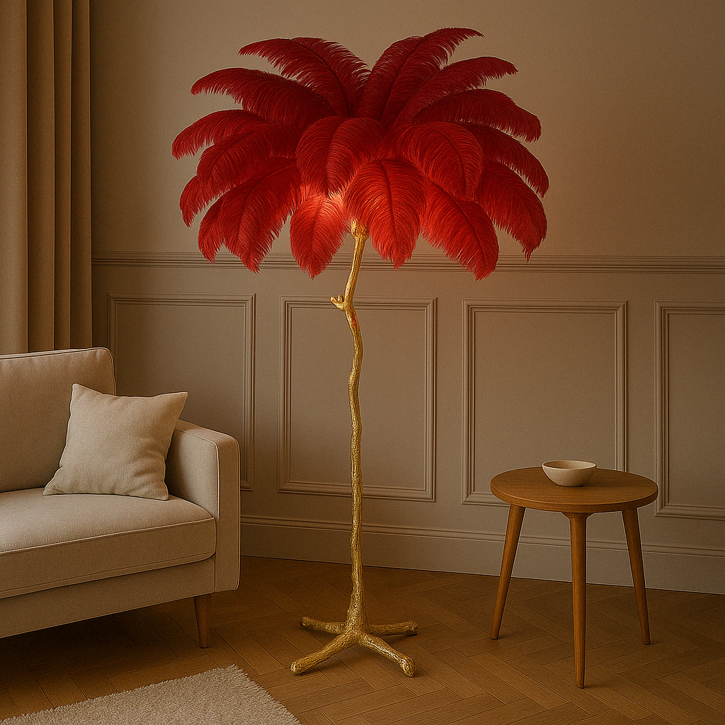 FeatherLux | Elegant Black Floor Lamp for Living Room Lighting 4