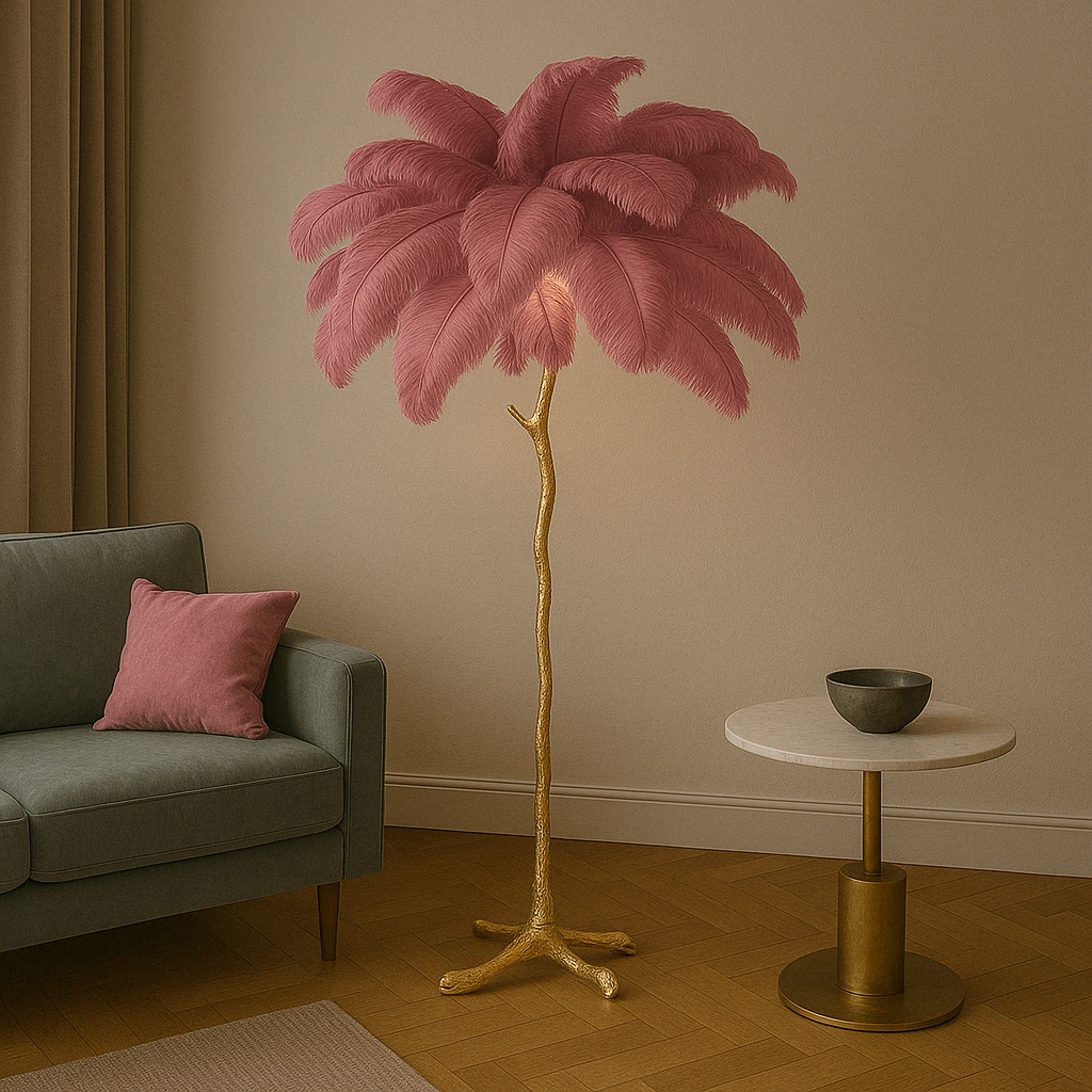 FeatherLux | Elegant Black Floor Lamp for Living Room Lighting 5