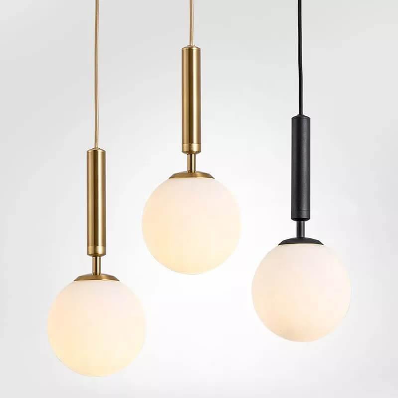 FrostedGem | Elegant Black Glass Pendant Light for Kitchen or Living Room 1