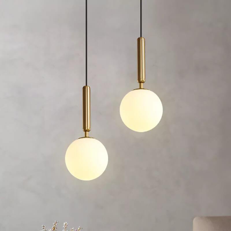 FrostedGem | Elegant Black Glass Pendant Light for Kitchen or Living Room 2