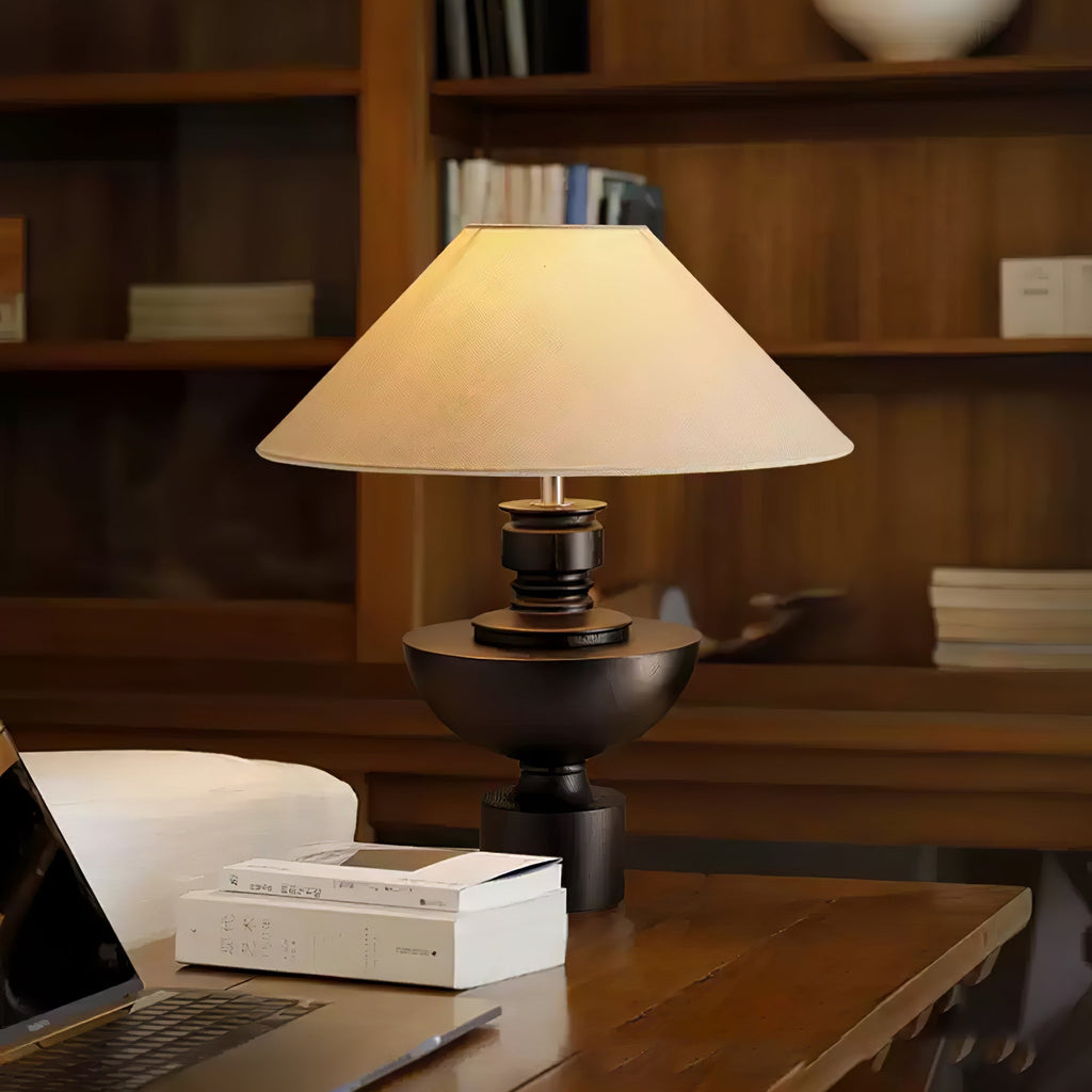 Helios | Elegant Handcrafted Wooden Table Lamp for Living Room 3