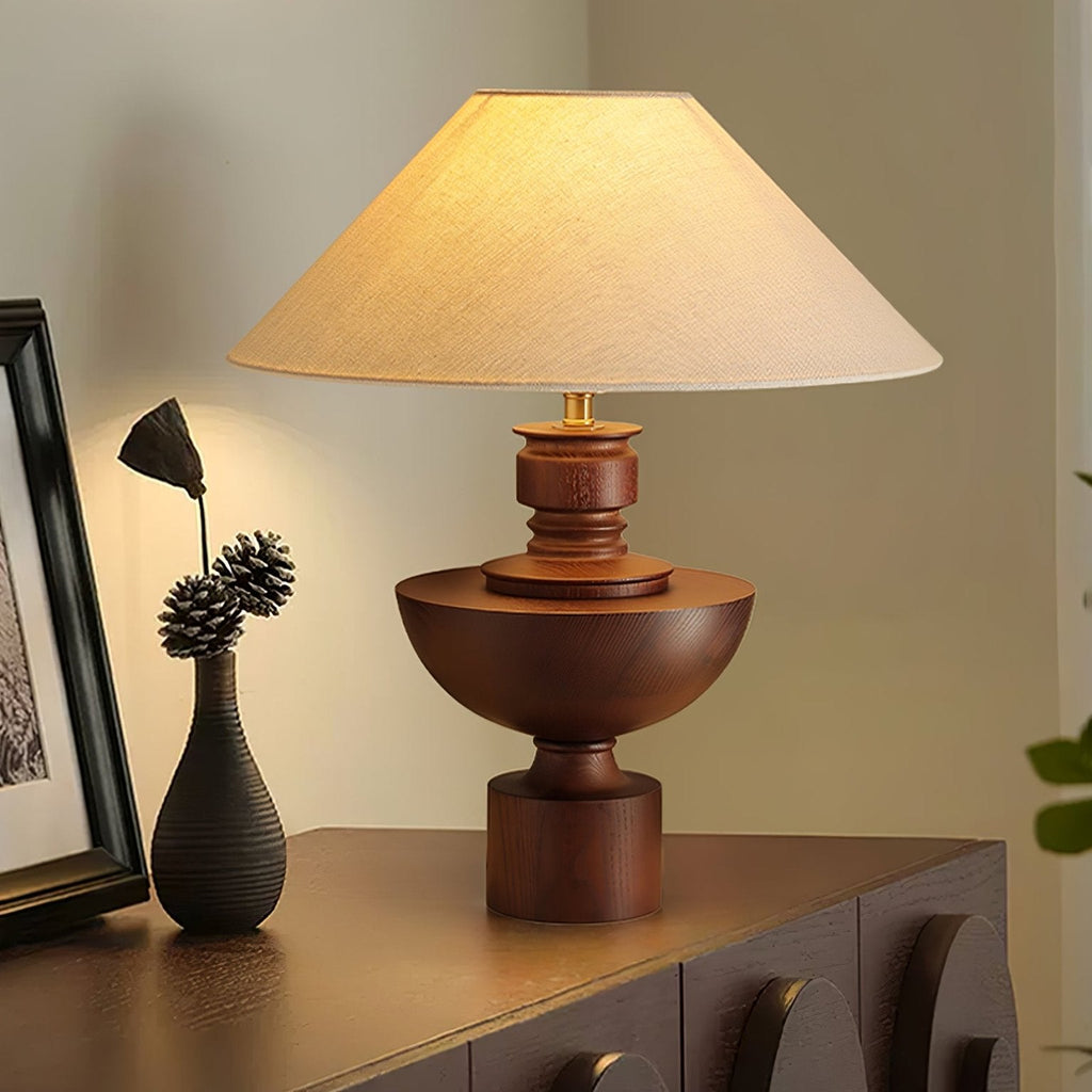 Helios | Elegant Handcrafted Wooden Table Lamp for Living Room 6