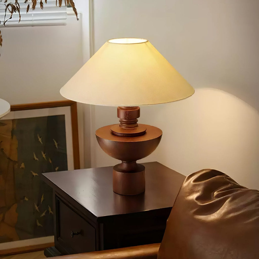 Helios | Elegant Handcrafted Wooden Table Lamp for Living Room 7