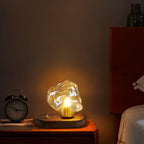 IceStone | Elegant Smoke Gray Glass Table Lamp for Bedside or Living Room 7