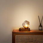 IceStone | Elegant Smoke Gray Glass Table Lamp for Bedside or Living Room 8
