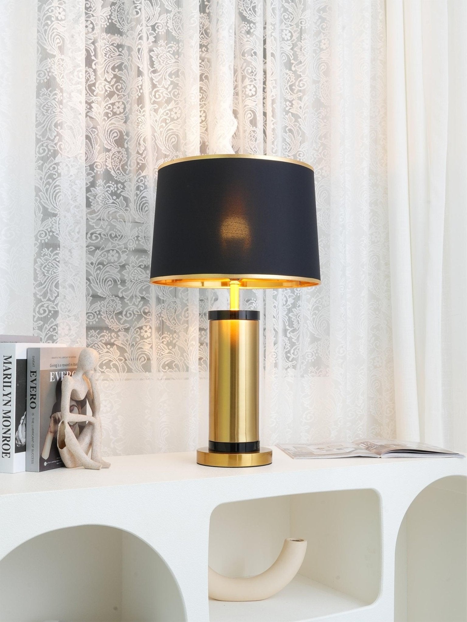 Jaspar | Elegant Gold Metal Table Lamp for Modern Living Room Decor 4