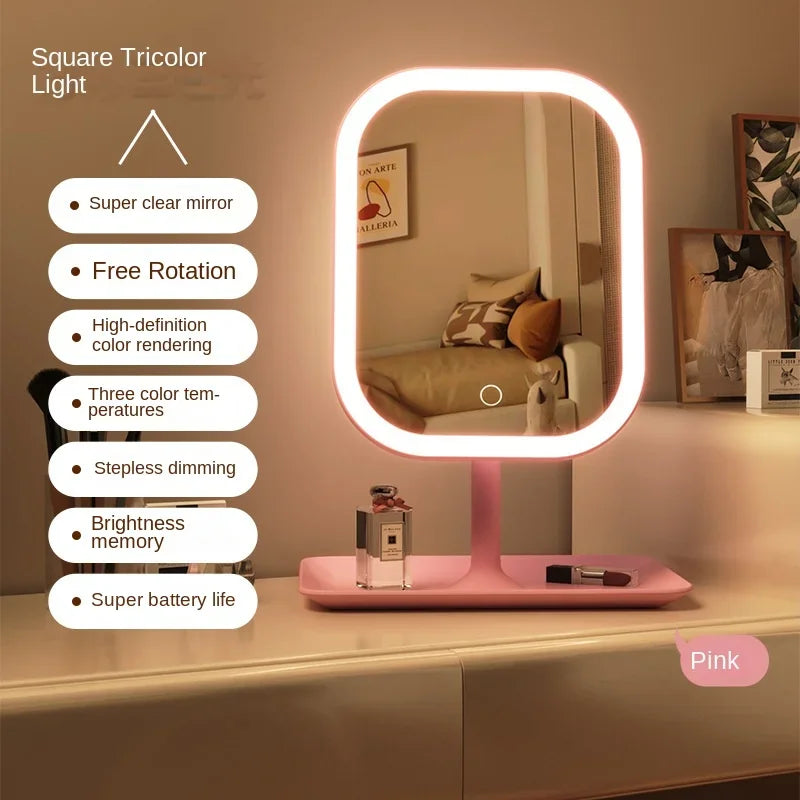 Aurea LED Vanity Mirror | Touch Control Makeup Mirror with 3 Color Light Settings