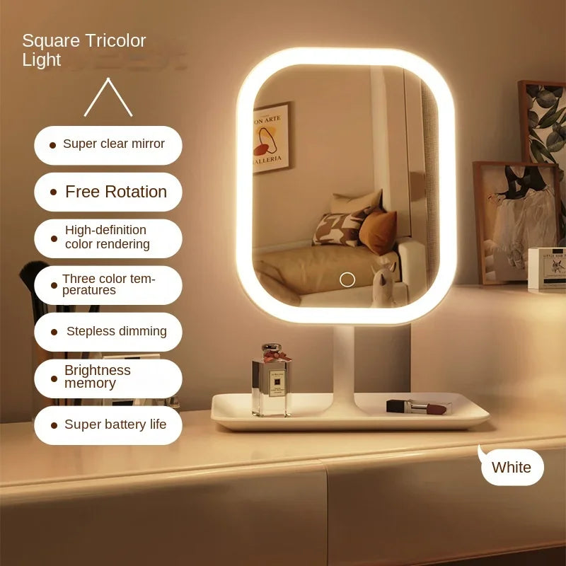 Aurea LED Vanity Mirror | Touch Control Makeup Mirror with 3 Color Light Settings