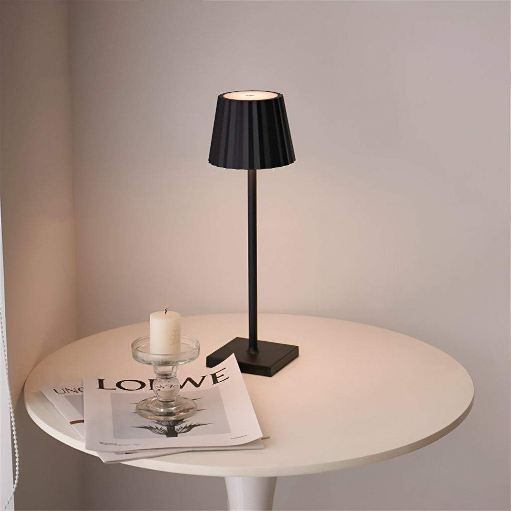 LaminaGlow | Elegant Cordless Rechargeable LED Table Lamp with Dimming Function 0