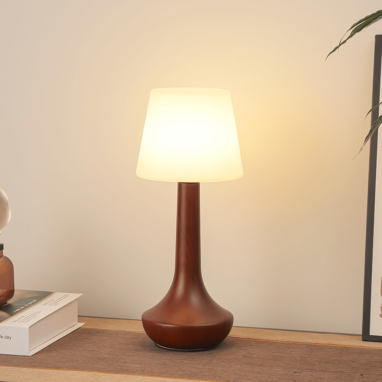 Lena | Elegant Minimalist Wooden Base Table Lamp for Stylish Interiors 2