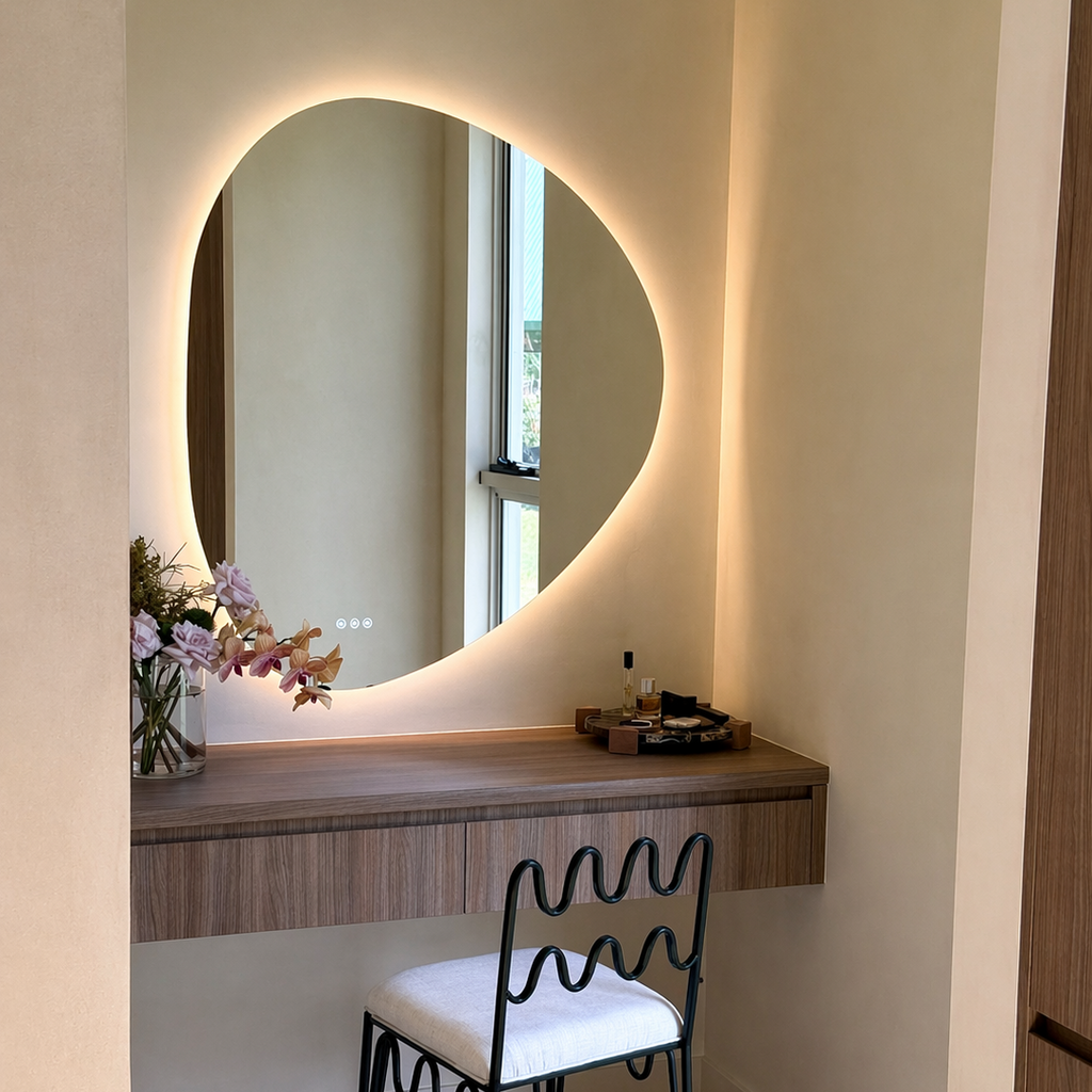 Luca | Unique Irregular LED Bathroom Mirror with Bluetooth Connectivity 3
