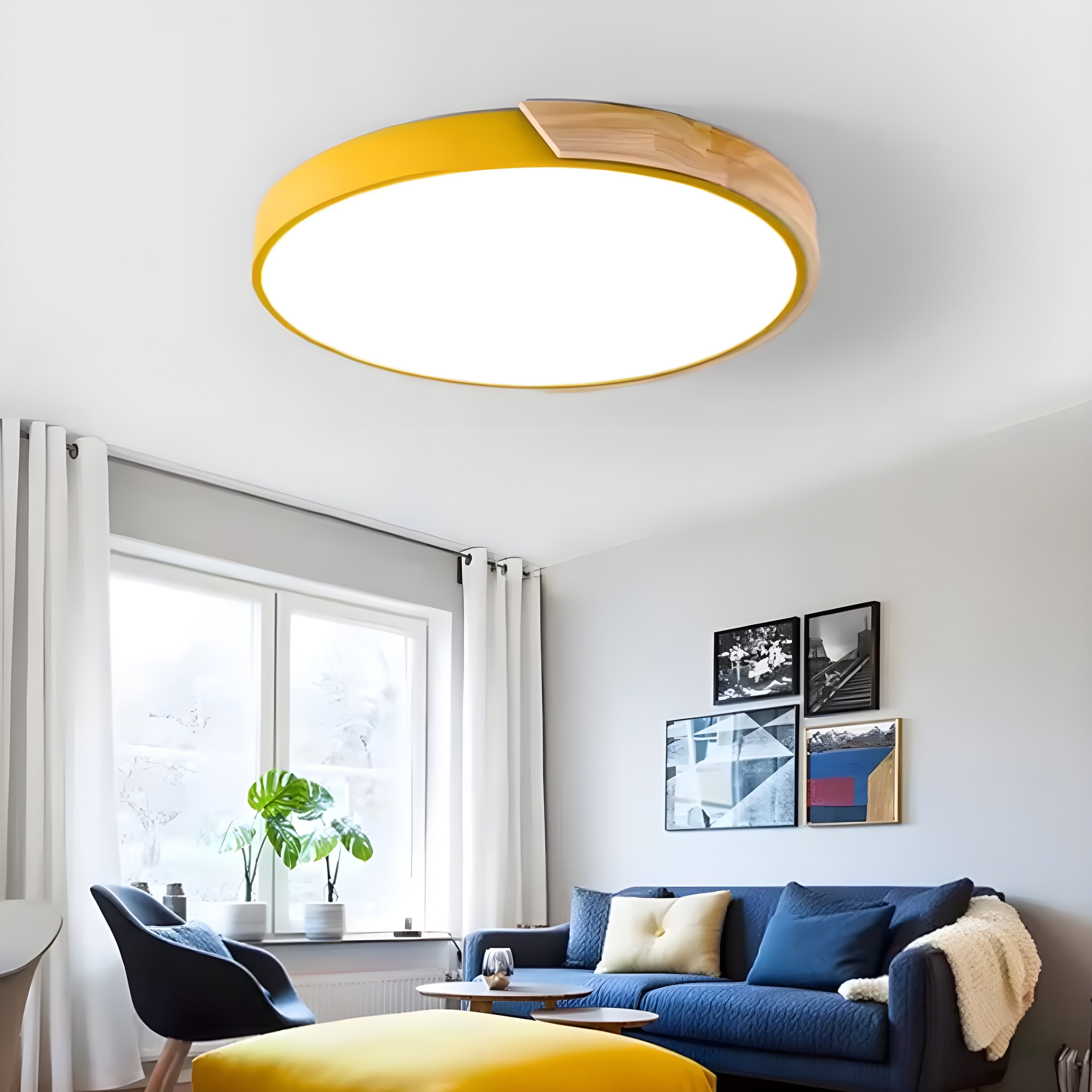 LuminaWood | Stylish Modern LED Flush Mount Ceiling Light Fixture 7