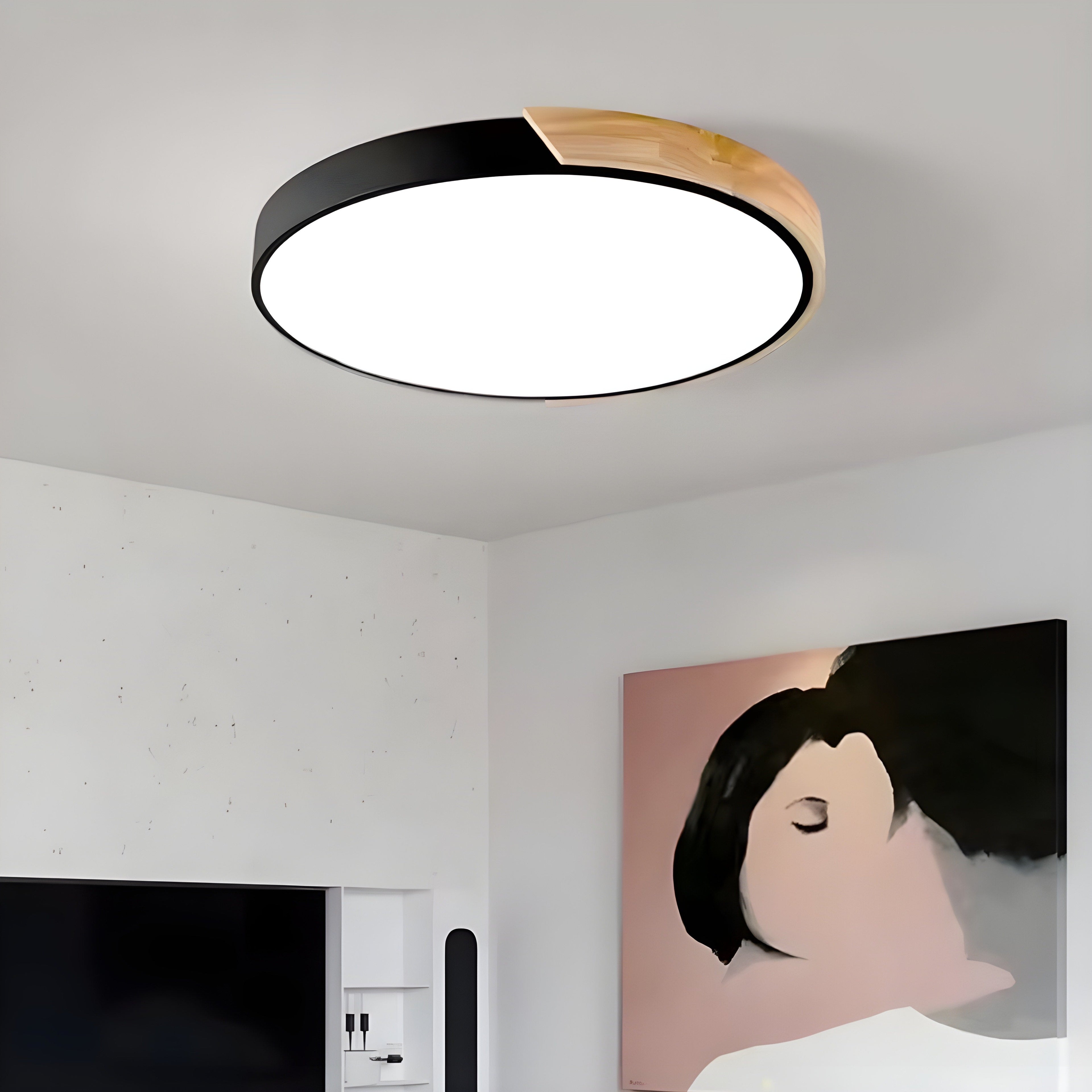 LuminaWood | Stylish Modern LED Flush Mount Ceiling Light Fixture 8