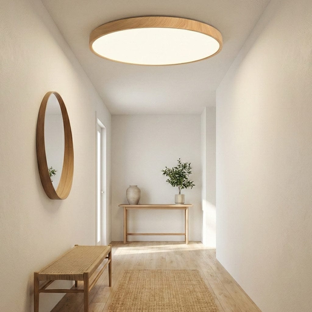 LuminaraWood | Modern Ultra-Thin LED Flush Mount Ceiling Light Fixture 3