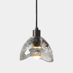 Luminara | Elegant Black Glass Pendant Light with Brass Accents 0