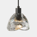 Luminara | Elegant Black Glass Pendant Light with Brass Accents 1