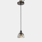 Luminara | Elegant Black Glass Pendant Light with Brass Accents 2
