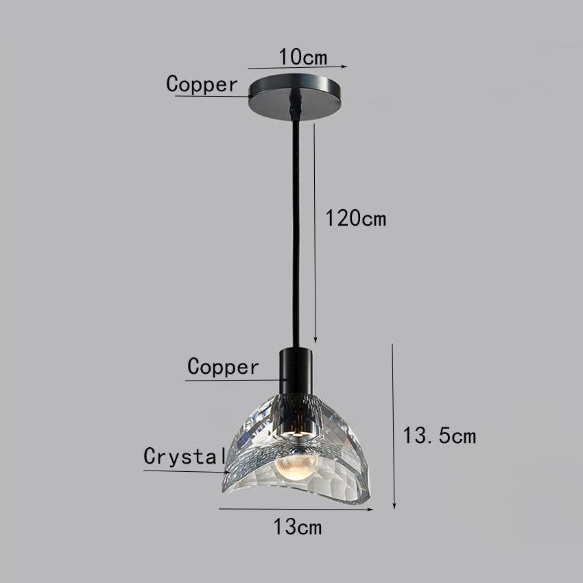 Luminara | Elegant Black Glass Pendant Light with Brass Accents 6