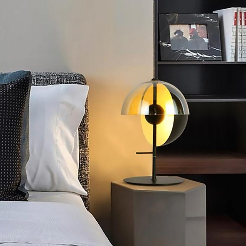 Luminara | Elegant Modern Glass and Metal Table Lamp for Bedside or Desk 2