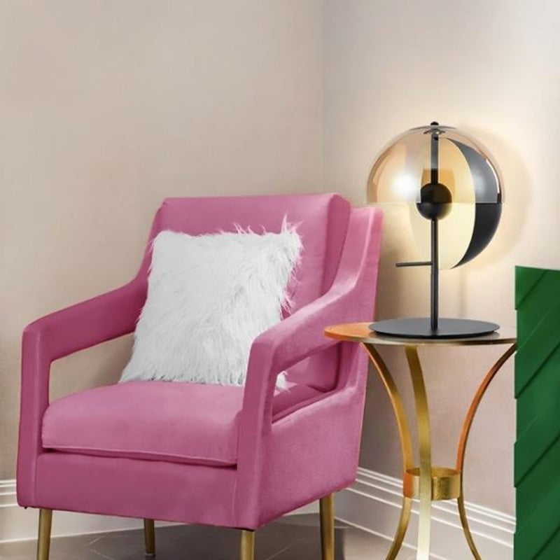 Luminara | Elegant Modern Glass and Metal Table Lamp for Bedside or Desk 3