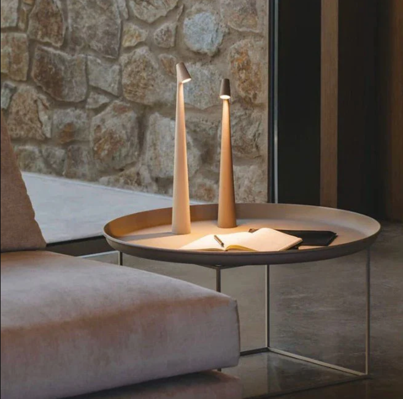 Luminara | Modern Cordless Aluminum Table Lamp with Dimmable Feature 4