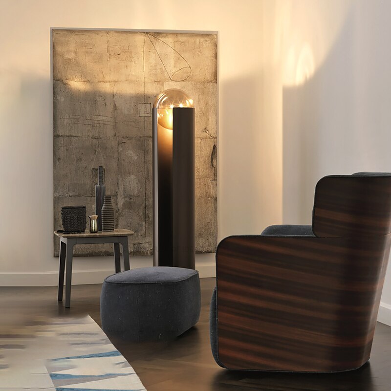 Luminara | Modern Sleek Glass Sphere Standing Floor Lamp for Living Room 2