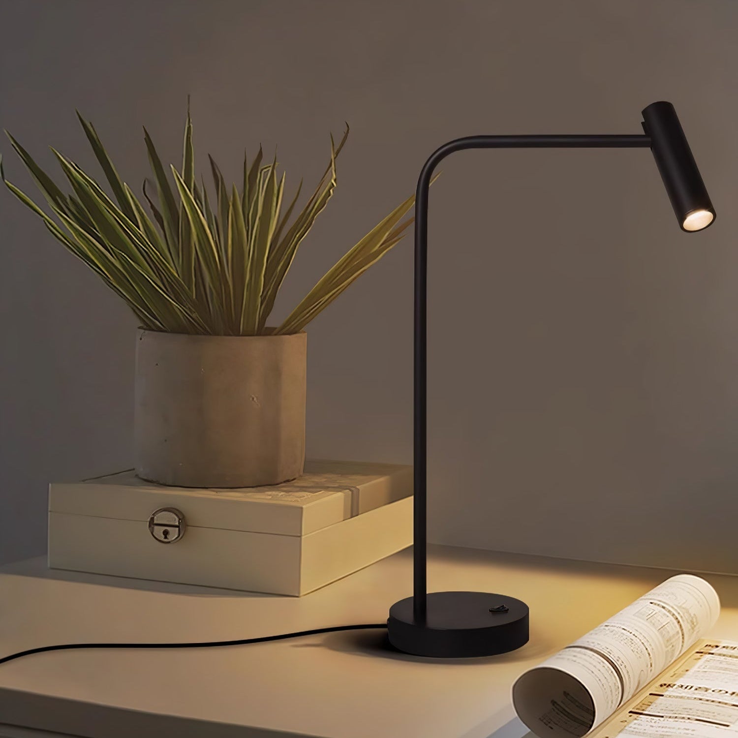 Luminara | Stylish Adjustable Slim Table Lamp for Living Room or Bedroom 6