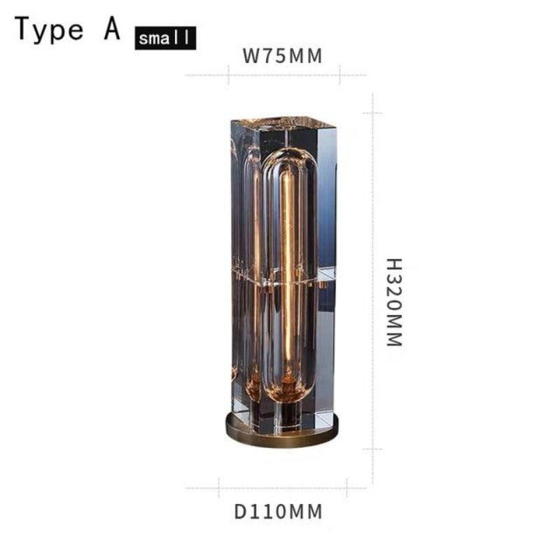 Luminara | Stylish Geometric Crystal Table Lamp for Bedroom or Living Room 0