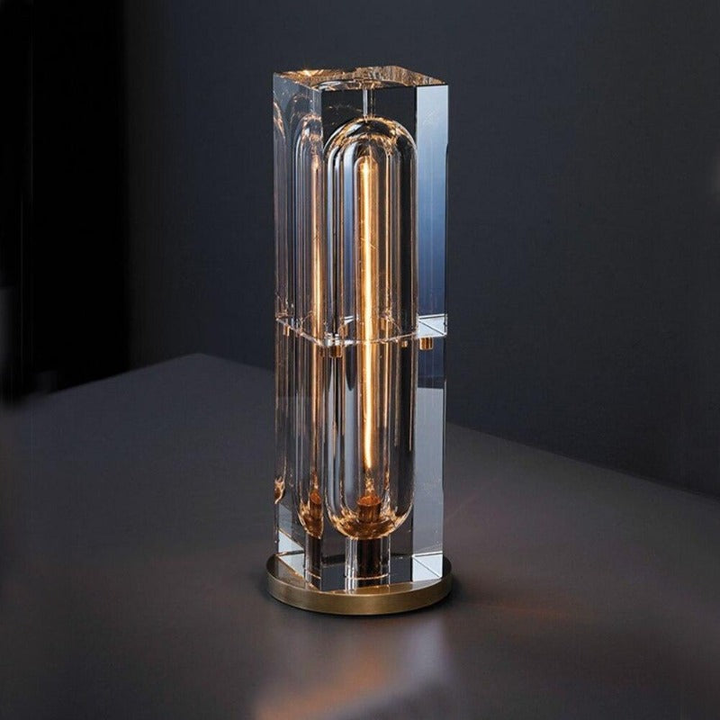 Luminara | Stylish Geometric Crystal Table Lamp for Bedroom or Living Room 2