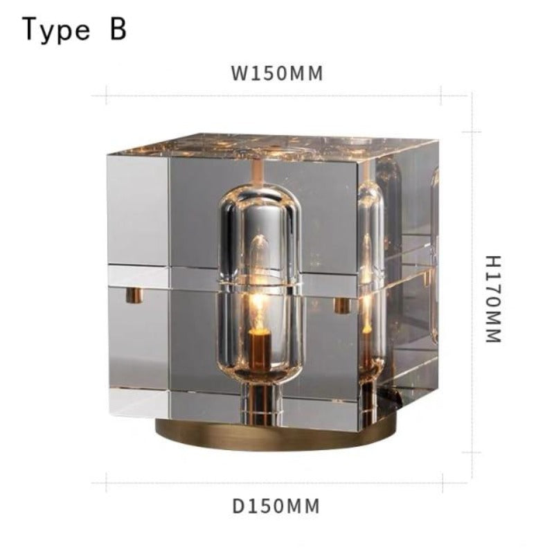 Luminara | Stylish Geometric Crystal Table Lamp for Bedroom or Living Room 5