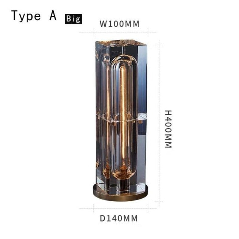 Luminara | Stylish Geometric Crystal Table Lamp for Bedroom or Living Room 6