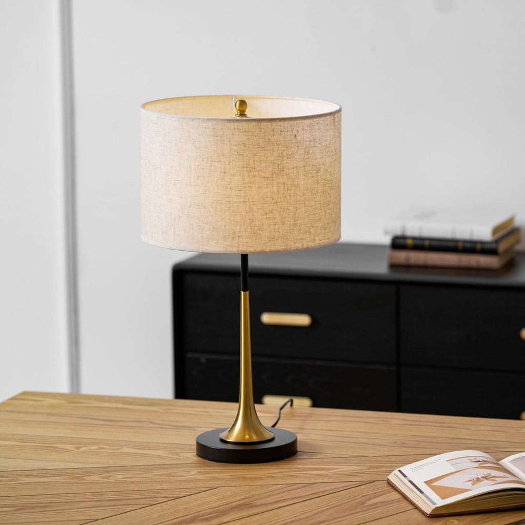 Lunaris | Elegant Black and Gold Table Lamp for Bedroom or Living Room 1