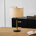 Lunaris | Elegant Black and Gold Table Lamp for Bedroom or Living Room 1