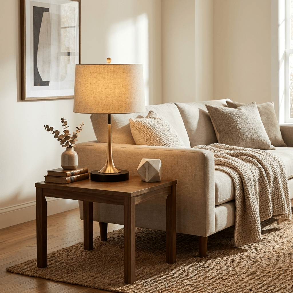 Lunaris | Elegant Black and Gold Table Lamp for Bedroom or Living Room 3