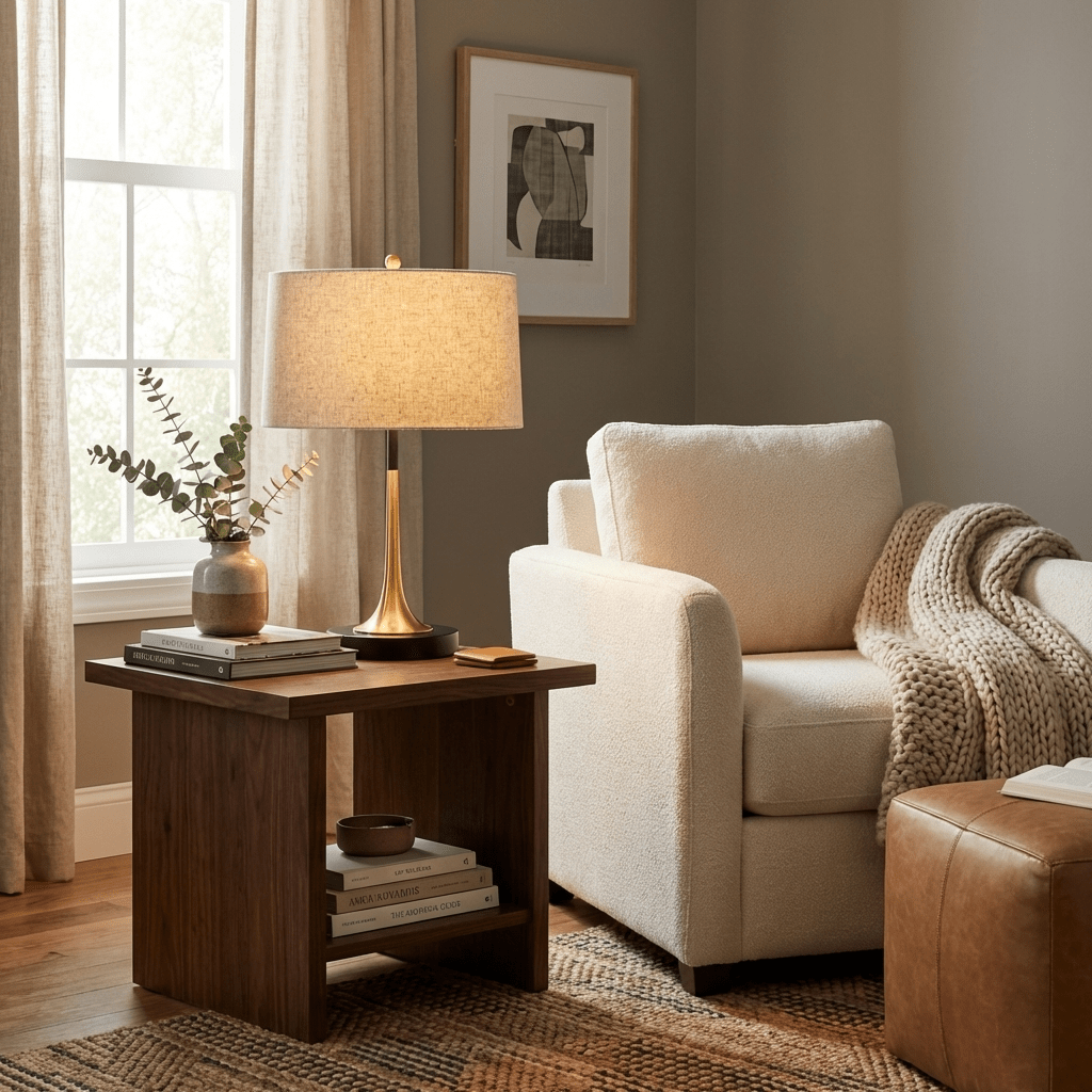 Lunaris | Elegant Black and Gold Table Lamp for Bedroom or Living Room 4