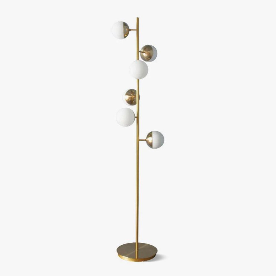 LustreGlobe | Elegant Gold Modern Floor Lamp for Living Room Decor 1