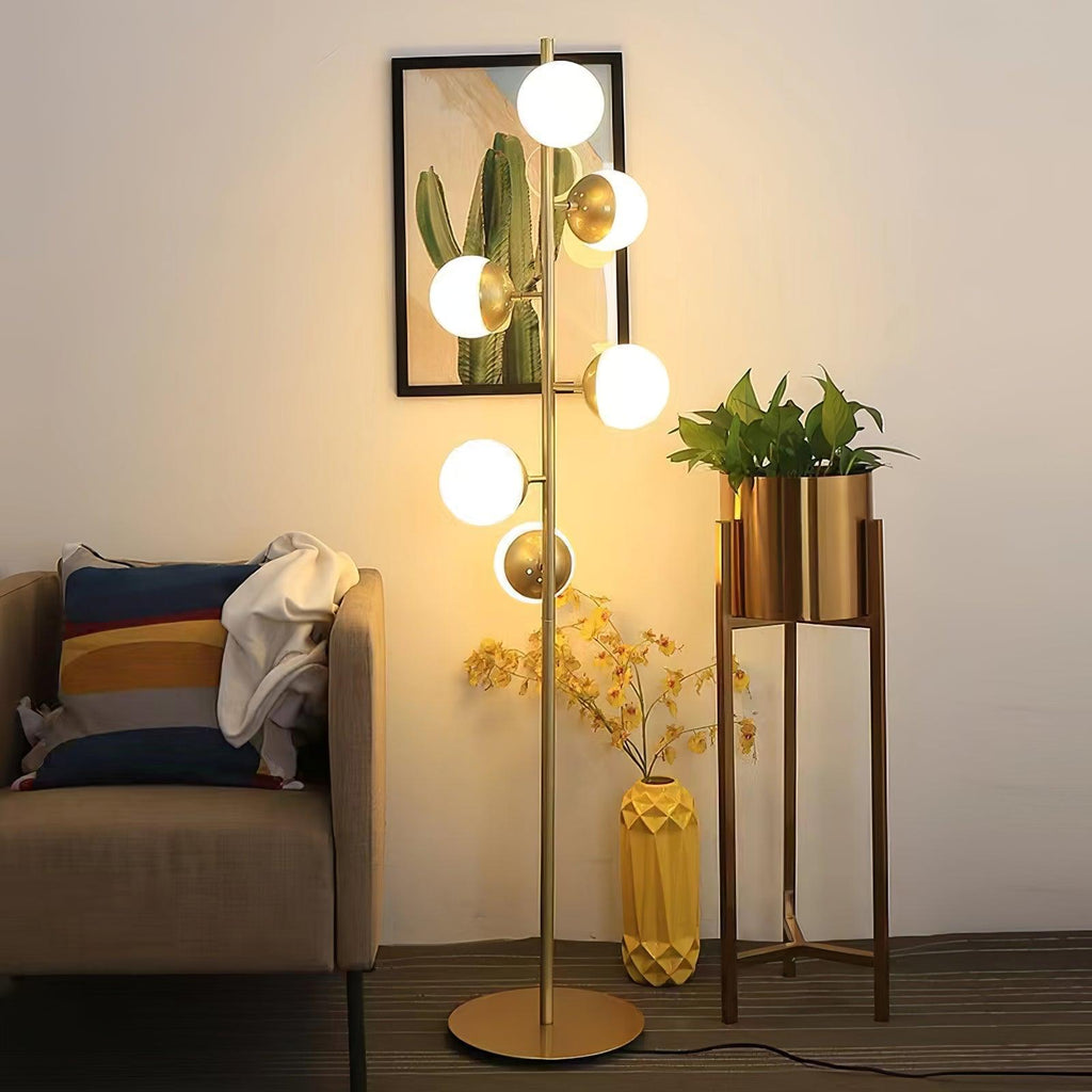 LustreGlobe | Elegant Gold Modern Floor Lamp for Living Room Decor 2