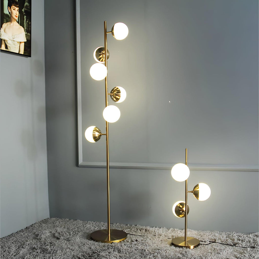 LustreGlobe | Elegant Gold Modern Floor Lamp for Living Room Decor 4