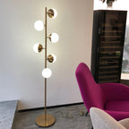 LustreGlobe | Elegant Gold Modern Floor Lamp for Living Room Decor 6