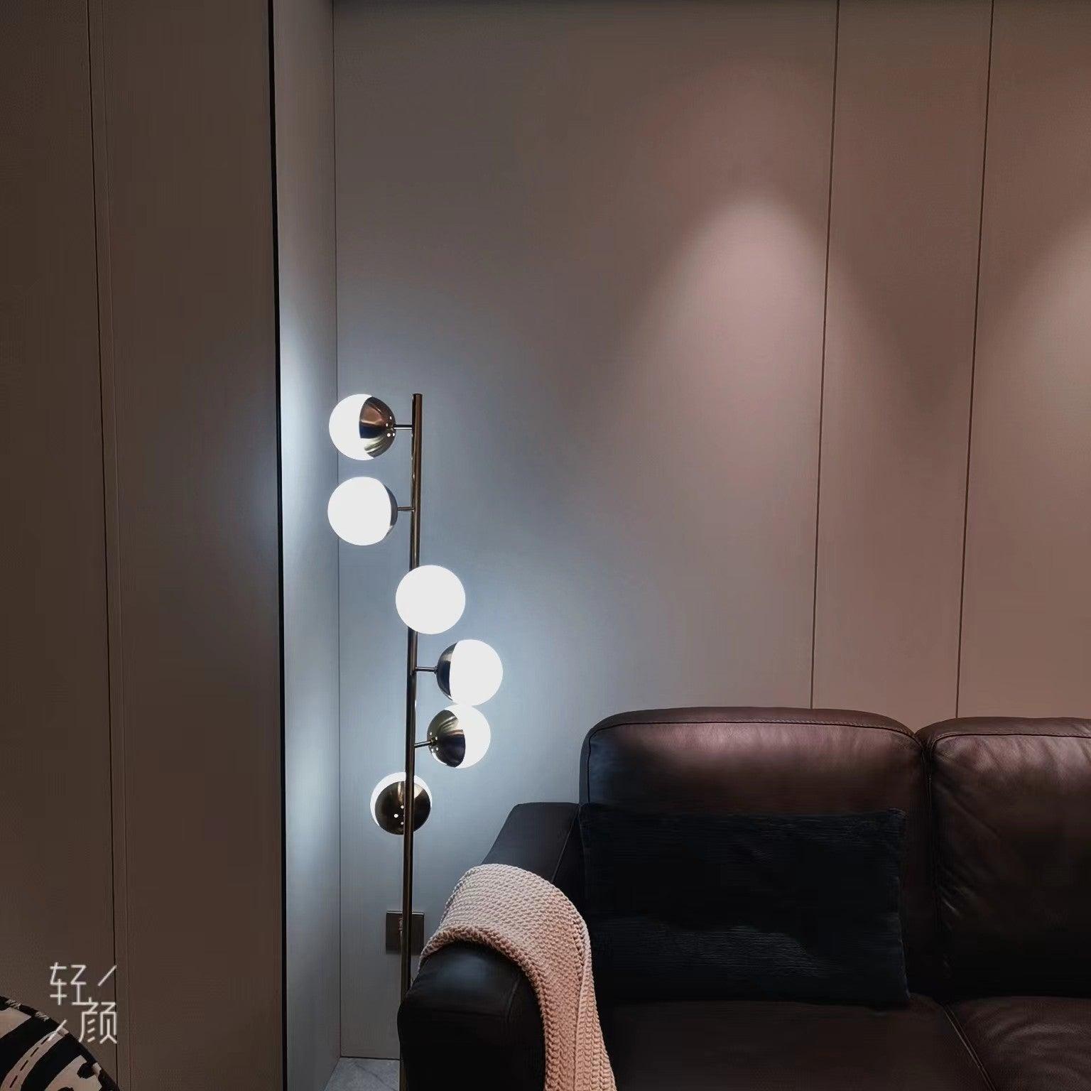LustreGlobe | Elegant Gold Modern Floor Lamp for Living Room Decor 8