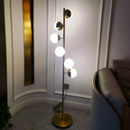 LustreGlobe | Elegant Gold Modern Floor Lamp for Living Room Decor 9