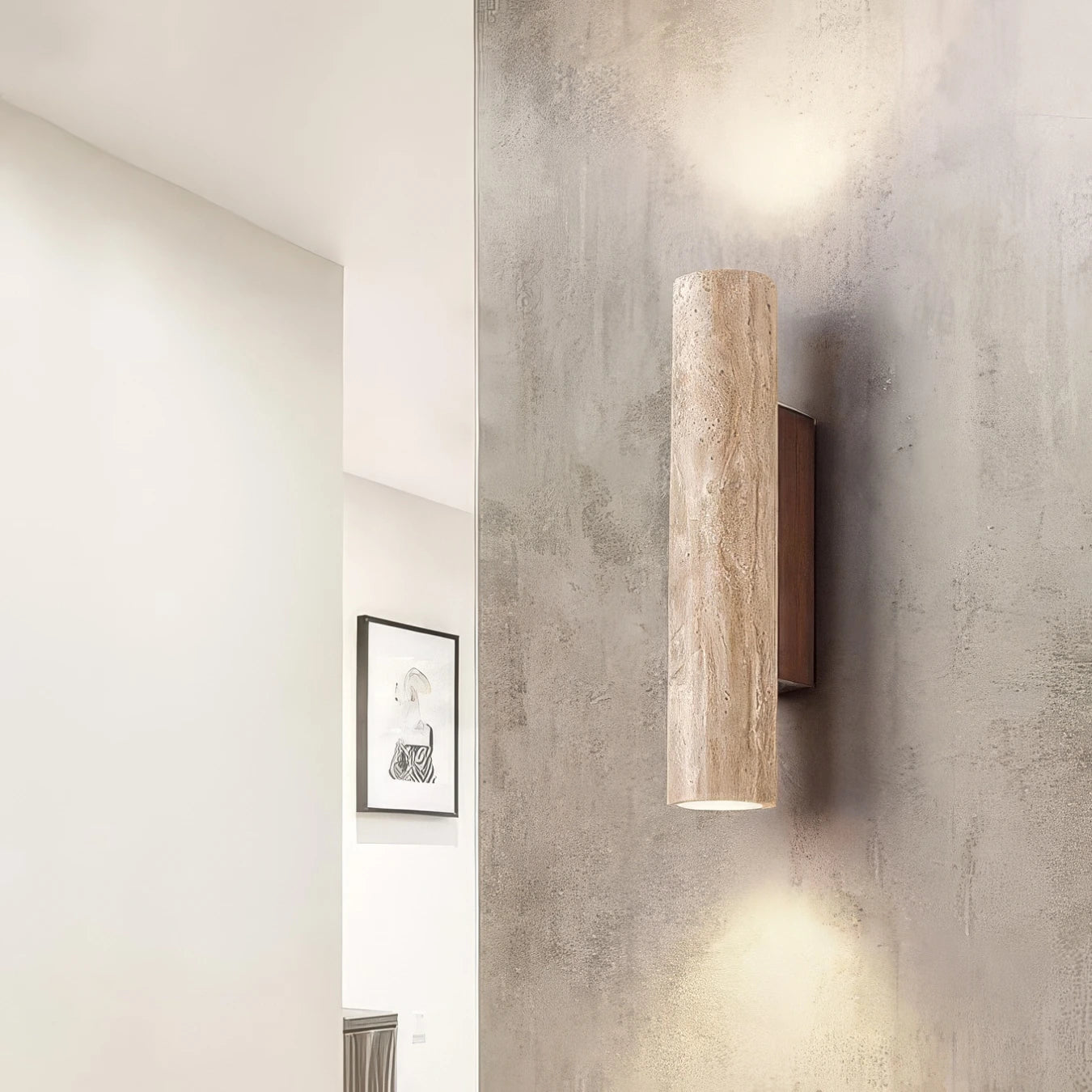 Marbelle Wall Light | Natural Travertine Design, Elegant LED Sconce 1