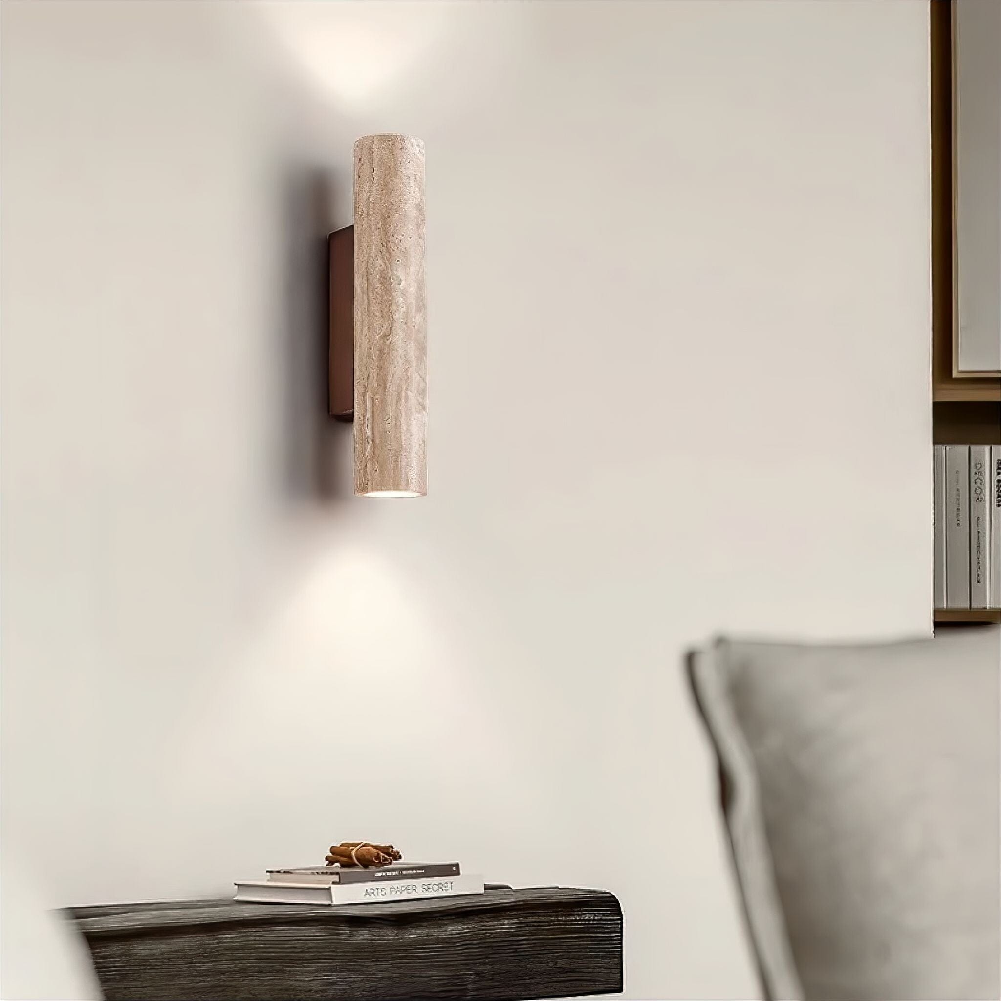 Marbelle Wall Light | Natural Travertine Design, Elegant LED Sconce 2