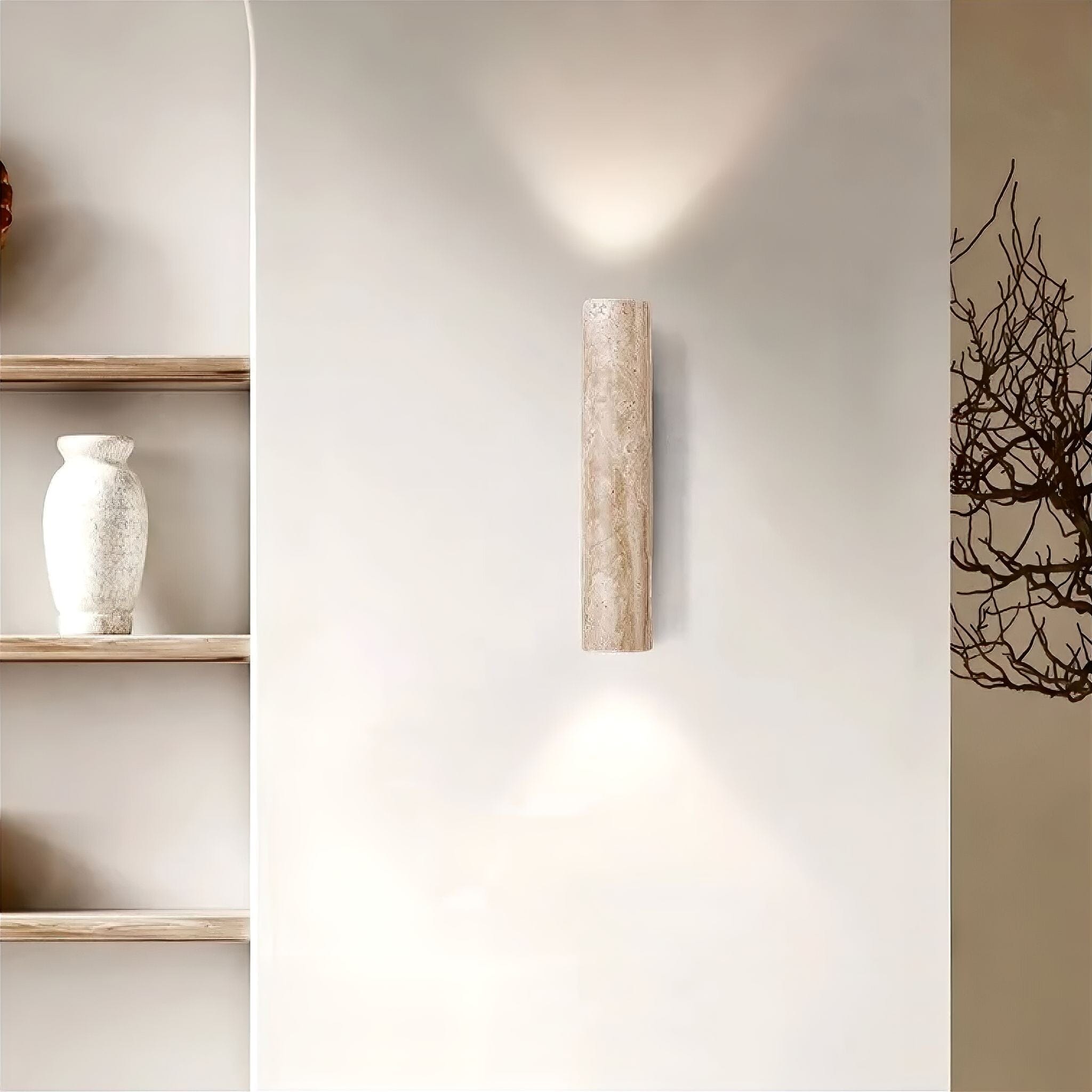Marbelle Wall Light | Natural Travertine Design, Elegant LED Sconce 6