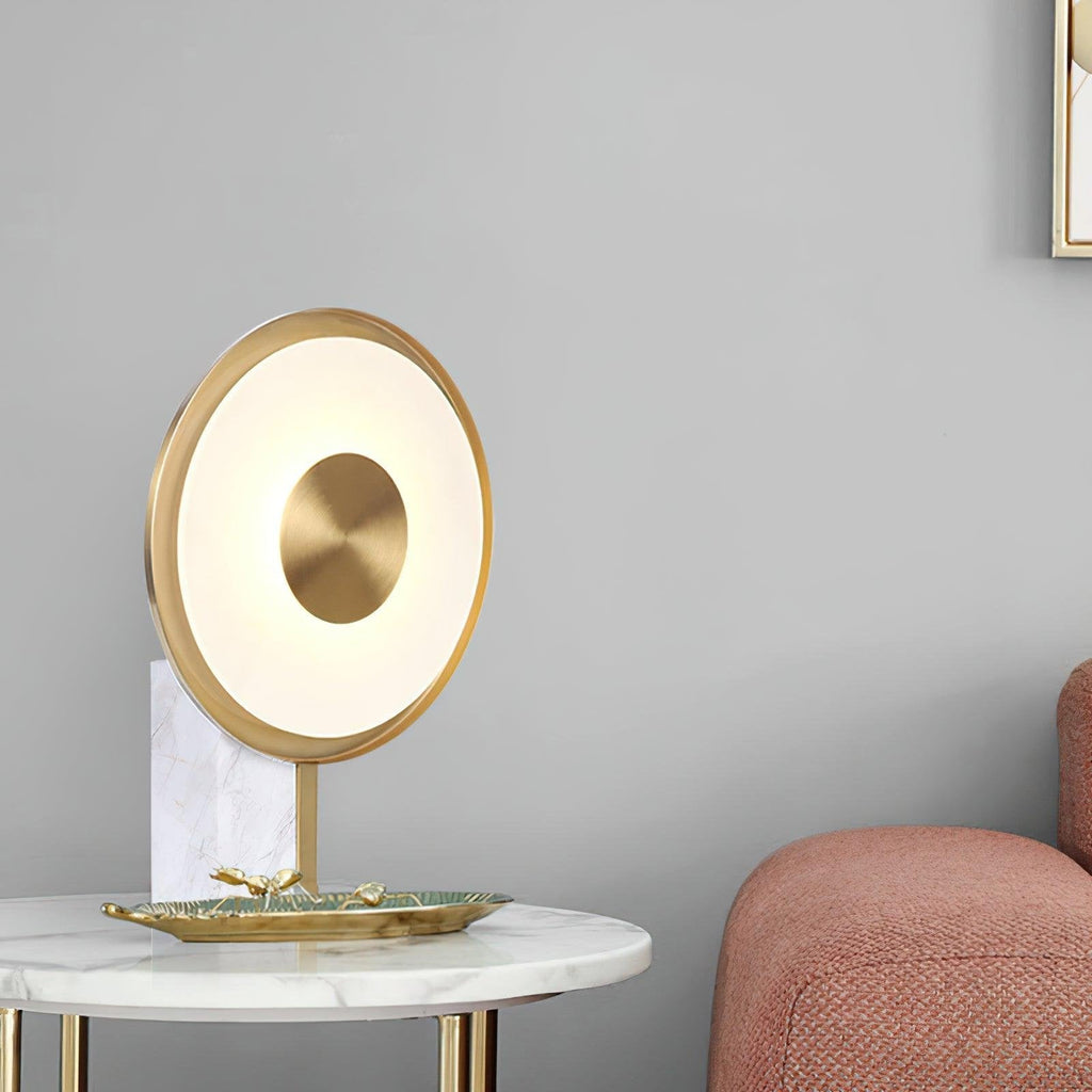 MarbleGlow | Elegant Modern Table Lamp with Integrated LED Light 8