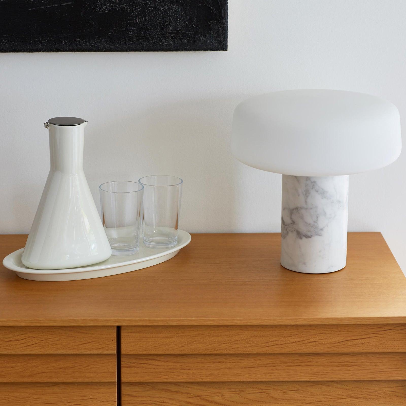 MarbleGlow | Elegant Polished Marble Table Lamps for Living Room 8