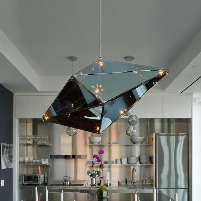 MirraLux | Stunning Modern Glass Stone Dining Room Chandelier 1
